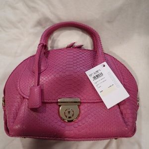 Salvador Ferragamo Pink Snake Skin